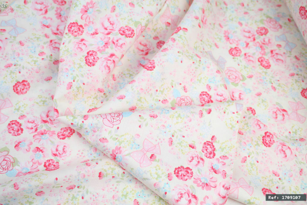 Rose Flowers Dress Cotton Fabric