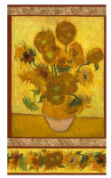 15 Yards Van Gogh Sunflower By Kaufman Fabric Panel Cotton Quilting Fabric Panel