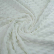 Premium Dimple Minky Super Soft Cuddle Plush Fleece Blanket Fabric - White