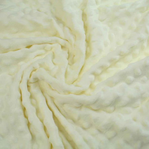 Premium Dimple Minky Super Soft Cuddle Plush Fleece Blanket Fabric - Butter cream