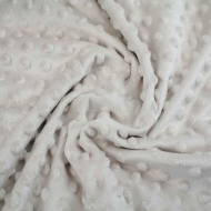 Premium Dimple Minky Super Soft Cuddle Plush Fleece Blanket Fabric - Light milk