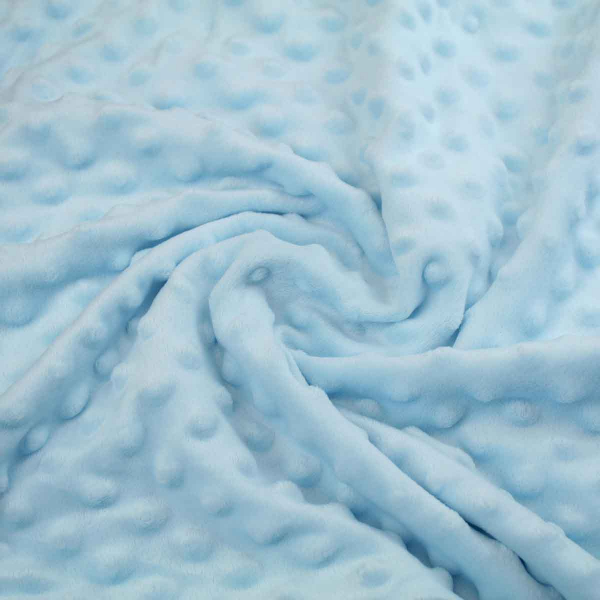 Premium Dimple Super Soft Cuddle Plush Fleece Blanket Fabric - Pastel blue