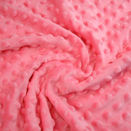 Premium Dimple Minky Super Soft Cuddle Plush Fleece Blanket Fabric - Rose pink