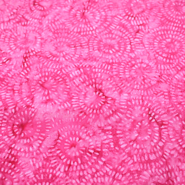Bali Batik 100% Premium Cotton Craft Fabric - 4c Pink Circles