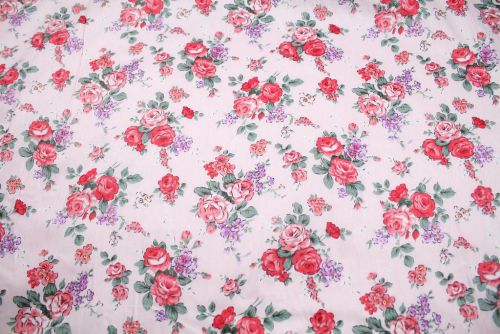Small Pink Roses 100 Cotton Fabric We Love Fabric