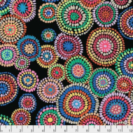 Kaffe Fassett Mosaic Circles - Black 100% Cotton Quilting Fabric