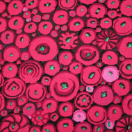 Kaffe Fassett Button Mosaic Red/Pink 100% Cotton Quilting Craft Fabric